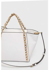 MICHAEL Michael Kors torebka skórzana kolor biały. Kolor: biały. Materiał: skórzane #3