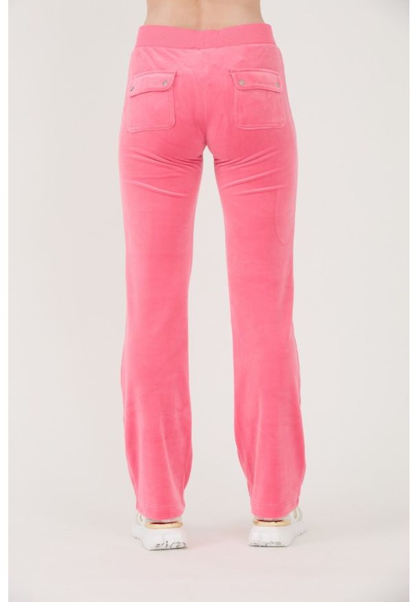 Juicy Couture - JUICY COUTURE Różowe damskie spodnie dresowe Del Ray Pocketed Pant, Rozmiar S. Kolor: różowy. Materiał: dresówka