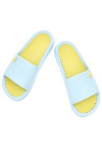 Hot Potatoes by Gioseppo - Niebieskie Klapki Damskie Hot Potatoes Z Wymienną Wkładką. Okazja: na co dzień. Nosek buta: otwarty. Kolor: niebieski. Styl: casual #2