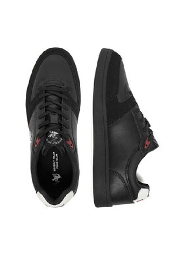 Beverly Hills Polo Club Sneakersy CEO-S25C096A-1 Czarny. Kolor: czarny. Materiał: skóra