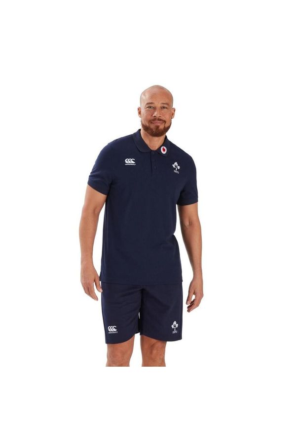 CANTERBURY - Polo Irlande Team 2023. Typ kołnierza: polo. Kolor: niebieski, szary, wielokolorowy. Materiał: bawełna. Styl: elegancki