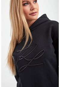 Karl Lagerfeld - SUKIENKA KARL LAGERFELD. Typ kołnierza: kaptur. Materiał: bawełna. Długość rękawa: długi rękaw. Wzór: haft. Długość: midi #4