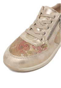 Rieker Sneakersy N1112-91 Złoty. Kolor: złoty. Materiał: materiał #4
