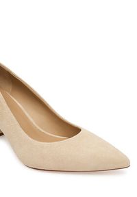 Lauren Ralph Lauren - LAUREN RALPH LAUREN Czółenka Kingad 802967743003 Beżowy. Kolor: beżowy. Materiał: zamsz, skóra