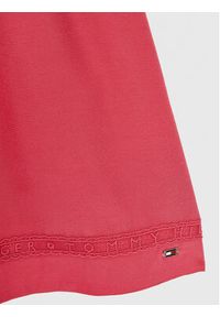 TOMMY HILFIGER - Tommy Hilfiger Sukienka codzienna Ceremonial KG0KG07020 M Różowy Regular Fit. Okazja: na co dzień. Kolor: różowy. Materiał: wiskoza. Typ sukienki: proste. Styl: casual #3