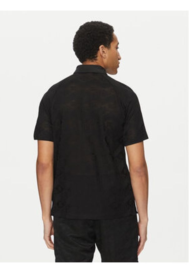 Hugo - HUGO Polo Dompoli 50535150 Czarny Relaxed Fit. Typ kołnierza: polo. Kolor: czarny. Materiał: wiskoza