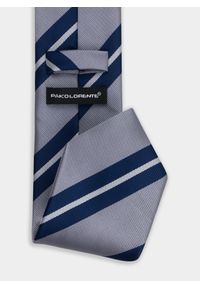 Pako Lorente - PAKO LORENTE – Krawat męski szary P22SF-KX-008-S-0. Kolor: szary. Materiał: poliester #3