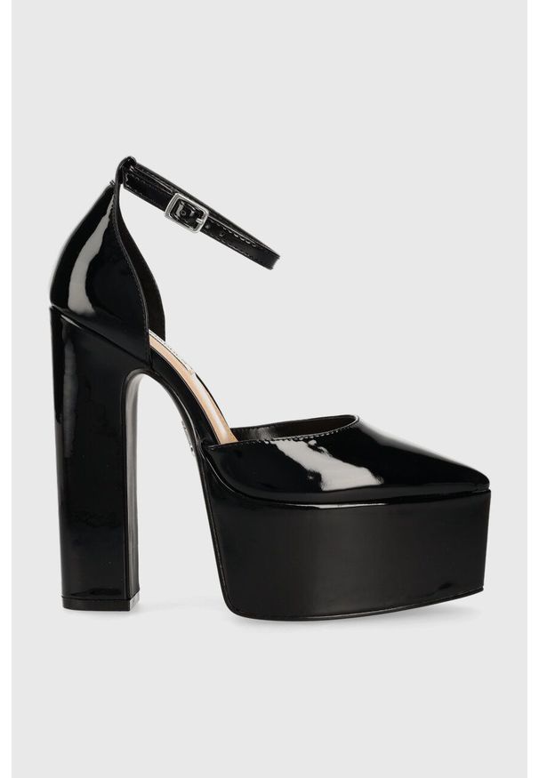 Steve Madden szpilki Prompt kolor czarny na słupku SM11002597. Zapięcie: klamry. Kolor: czarny. Obcas: na słupku. Wysokość obcasa: średni