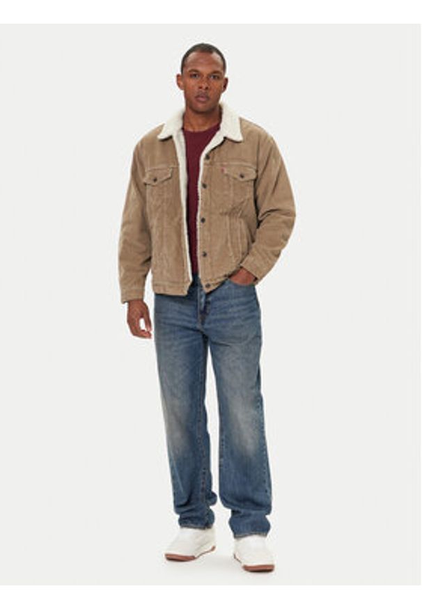 Levi's® Kurtka jeansowa Trucker A5784-0022 Beżowy Relaxed Fit. Kolor: beżowy. Materiał: bawełna