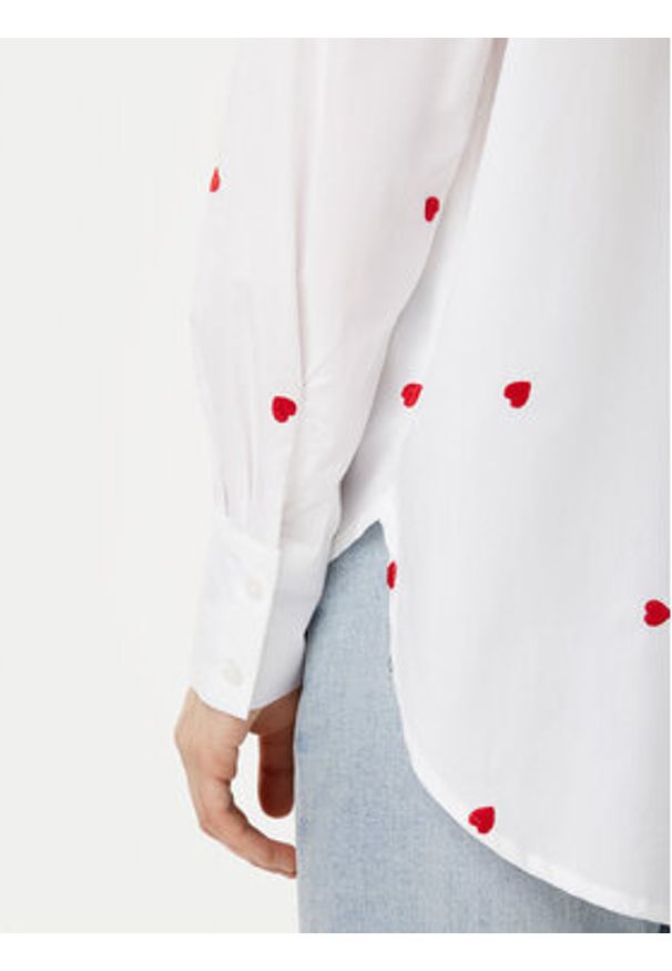 JDY Koszula Nelly 15330490 Biały Loose Fit. Kolor: biały. Materiał: bawełna