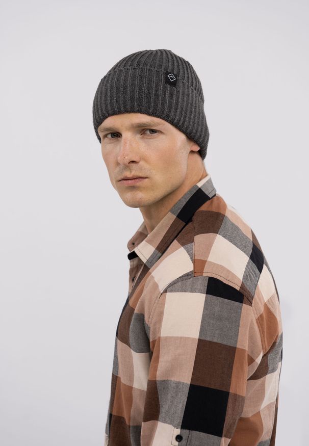 Volcano - Czapka zimowa H-MARK. Materiał: prążkowany, dzianina, włókno, materiał. Wzór: ze splotem. Sezon: zima. Styl: klasyczny