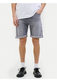 Jack & Jones - Jack&Jones Szorty jeansowe Rick 12269612 Szary Regular Fit. Kolor: szary. Materiał: bawełna