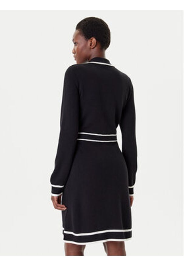 Liu Jo Sport Sukienka dzianinowa TF5251 MS59L 03N66 Czarny Regular Fit. Kolor: czarny. Materiał: wiskoza. Typ sukienki: sportowe. Styl: sportowy