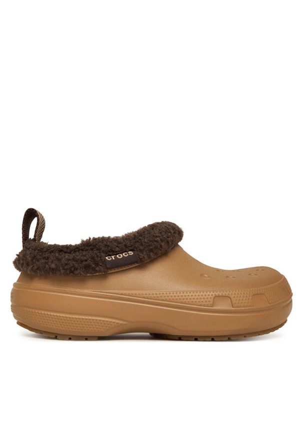 Crocs Klapki Classic Lined Shorty 211380 Brązowy. Kolor: brązowy