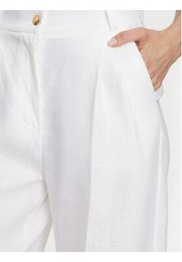 ViCOLO Spodnie materiałowe TB0793 Biały Regular Fit. Kolor: biały. Materiał: len #4