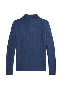 Polo Ralph Lauren Sweter 710974165003 Granatowy Regular Fit. Typ kołnierza: polo. Kolor: niebieski. Materiał: wełna #4