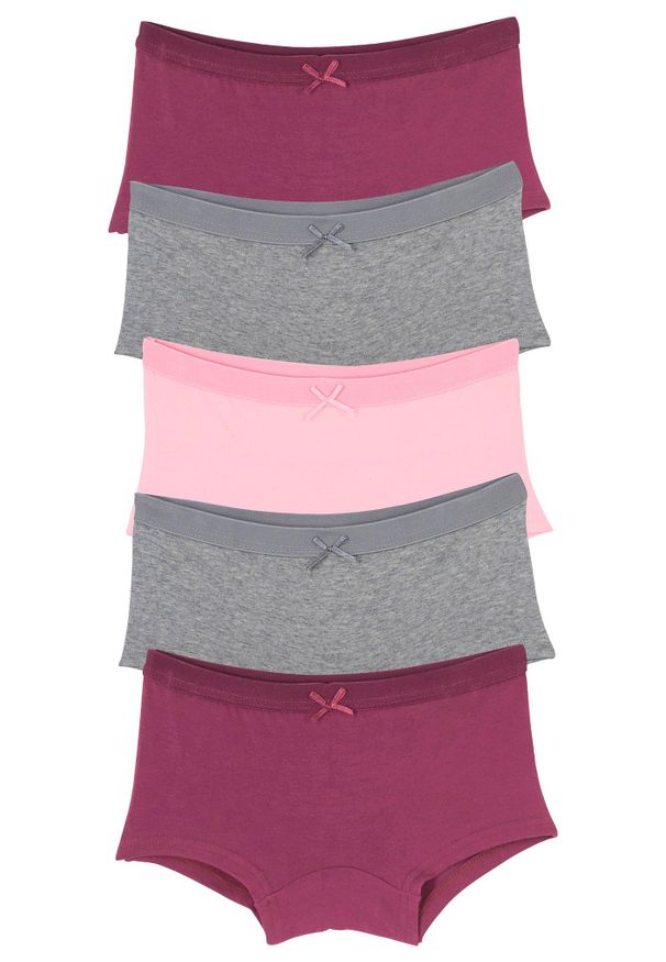 bonprix - Figi z miękką bawełną (5 par). Kolor: szary. Materiał: bawełna