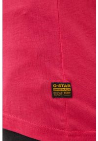 G-Star RAW - G-Star Raw t-shirt bawełniany kolor różowy. Kolor: różowy. Materiał: bawełna. Wzór: gładki #3