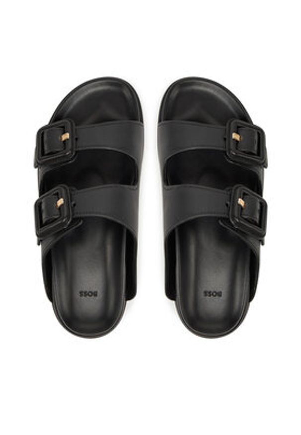 BOSS Klapki 50542329 Czarny. Kolor: czarny. Materiał: skóra