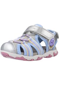 Geox - Sandały GEOX B SANDAL FLAFFEE GIR Szary. Kolor: szary. Materiał: syntetyk, skóra. Sezon: lato