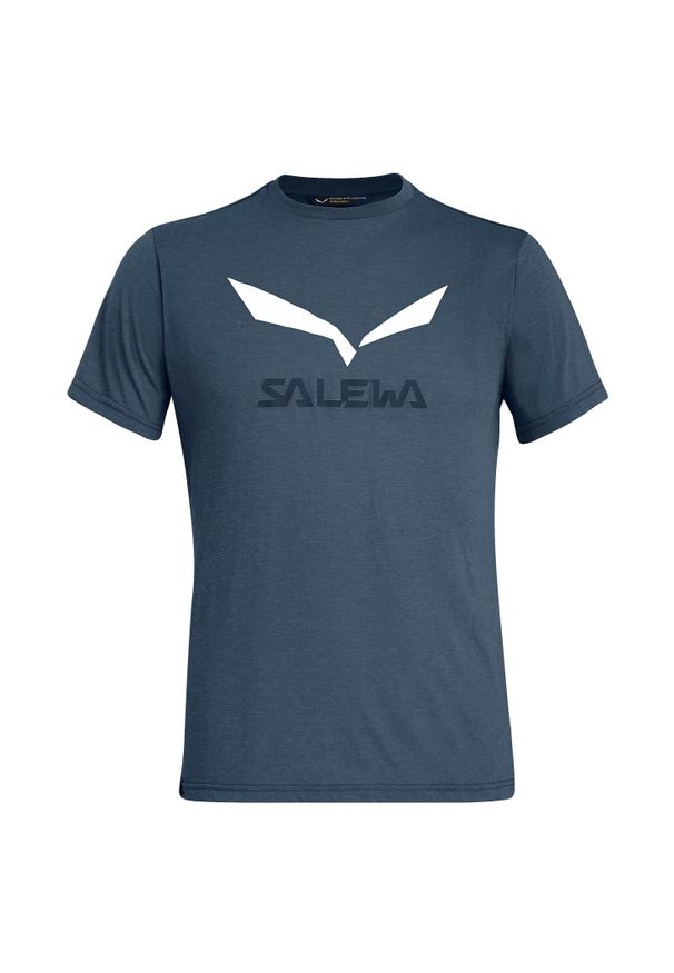 Koszulka męska Salewa Solid Logo Drirelease 27018. Materiał: materiał, włókno, bawełna, syntetyk, poliester, jersey. Długość: długie