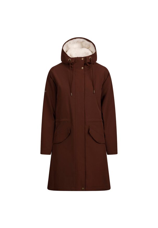 TRESPASS - Damska Kurtka Wodoodporna Vailsom. Kolor: wielokolorowy, niebieski, brązowy. Sport: turystyka piesza