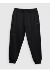4f - 4F Spodnie dresowe joggery męskie - czarne M. Kolor: czarny. Materiał: dresówka #1