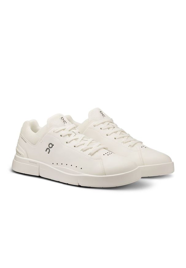 On - Sneakersy męskie ON THE ROGER Advantage All White. Okazja: na co dzień, do pracy, na spacer. Kolor: biały. Sport: turystyka piesza