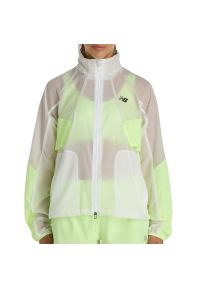 Kurtka damska New Balance WJ61J326AFG - biała. Kolor: biały. Materiał: materiał, nylon. Styl: sportowy #1
