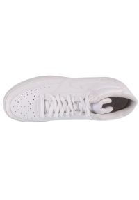 Buty Nike Court Vision Mid DN3577-100 białe. Okazja: na co dzień. Wysokość cholewki: za kostkę. Kolor: biały. Materiał: materiał, syntetyk, guma. Szerokość cholewki: normalna. Model: Nike Court #5