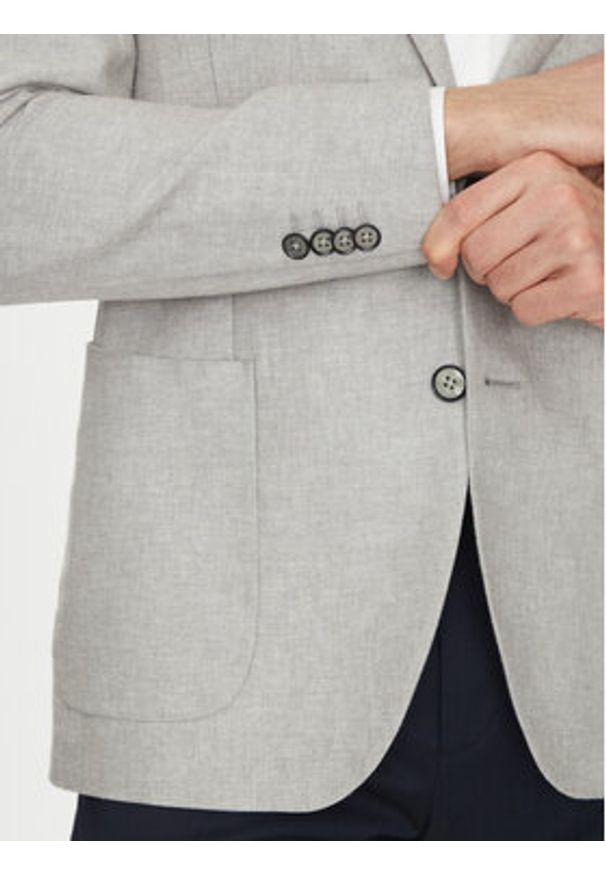 Michael Kors Marynarka MK0SB01083 Szary Regular Fit. Kolor: szary. Materiał: syntetyk