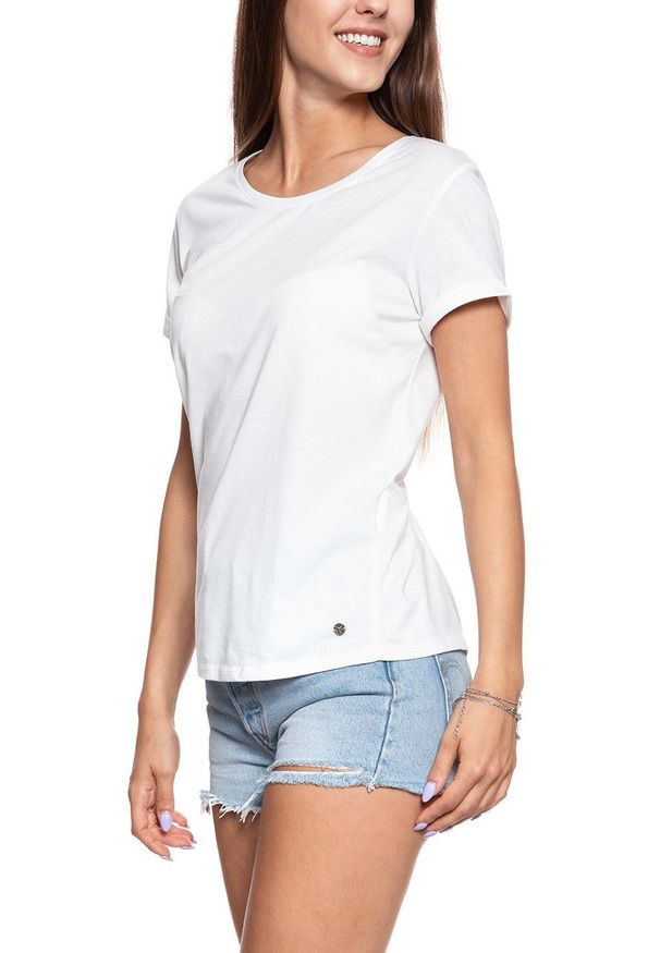 Mustang - MUSTANG T SHIRT DAMSKI Alina C Embro 1009061 2020. Wzór: napisy