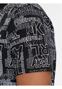 Karl Lagerfeld - KARL LAGERFELD T-Shirt 755060 541224 Czarny Regular Fit. Typ kołnierza: dekolt w karo. Kolor: czarny. Materiał: bawełna #5