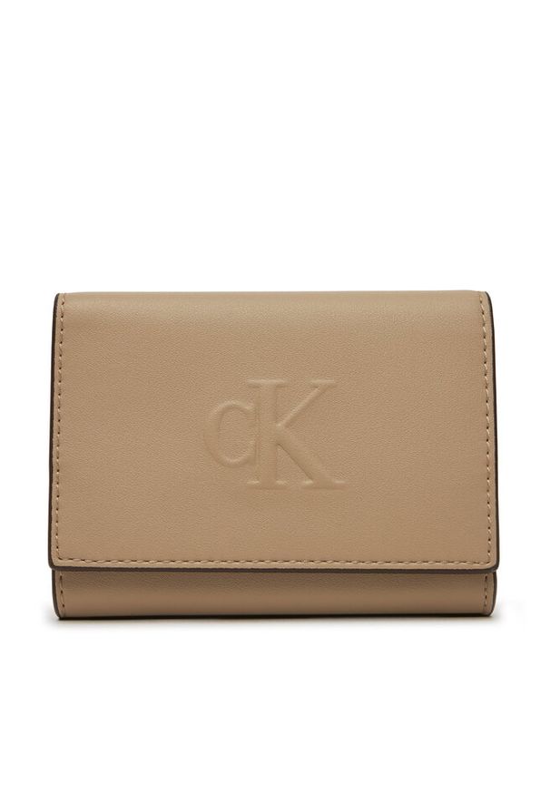 Mały Portfel Damski Calvin Klein Jeans. Kolor: beżowy