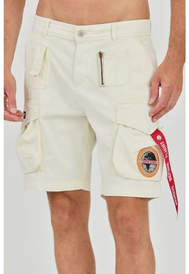 Aeronautica Militare - AERONAUTICA MILITARE Beżowe męskie shorty Crew Chief, Rozmiar 54. Kolor: beżowy