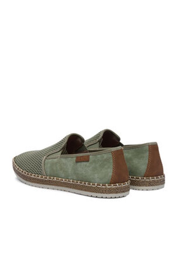 Rieker Espadryle CEO-B5265-52 Zielony jasny. Kolor: zielony. Materiał: materiał