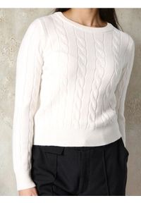 Sinsay - Strukturalny sweter - kremowy. Kolor: kremowy