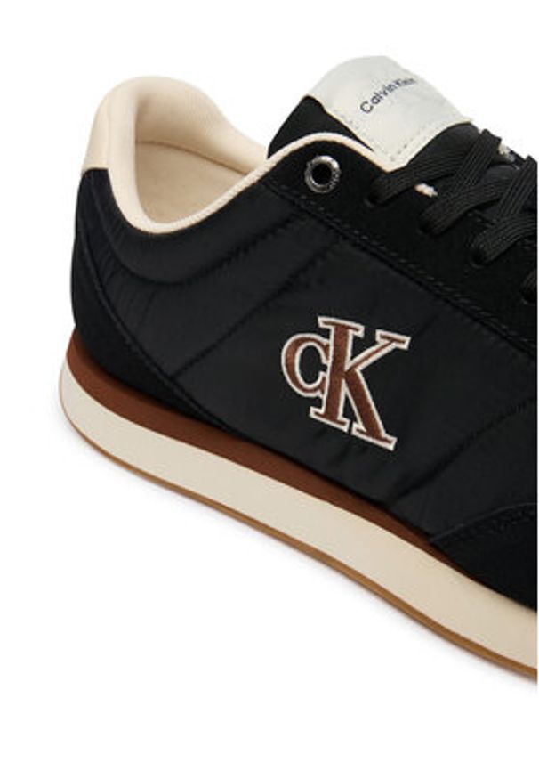 Calvin Klein Jeans Sneakersy Retro Runner Ess Mix Mat YM0YM01361 Czarny. Kolor: czarny. Materiał: materiał
