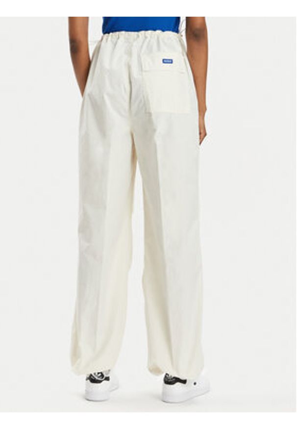 Hugo Spodnie materiałowe Hafisa 50511331 Écru Baggy Fit. Materiał: bawełna