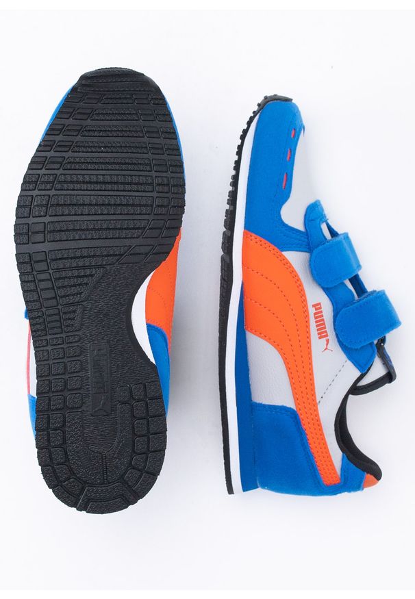 Sneakersy dziecięce niebieskie Puma Cabana Racer Sl 20 V Ps. Okazja: na co dzień. Zapięcie: rzepy. Kolor: niebieski. Materiał: materiał. Szerokość cholewki: normalna. Sport: turystyka piesza, fitness