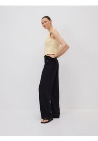 Reserved - Jeansy straight z lyocellu - szary. Kolor: szary #1