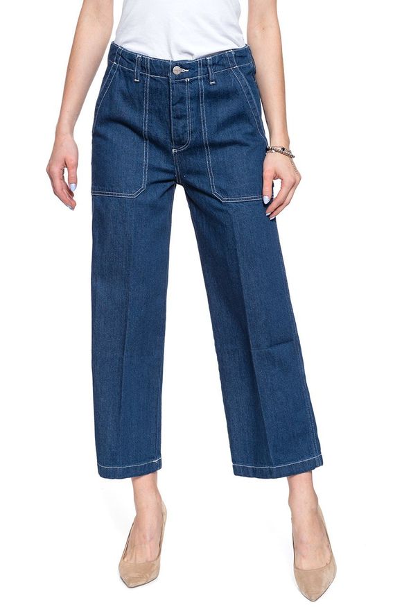 Wrangler - WRANGLER CARPENTER PANT WORKWEAR BLUE W28FFH20X. Kolor: niebieski