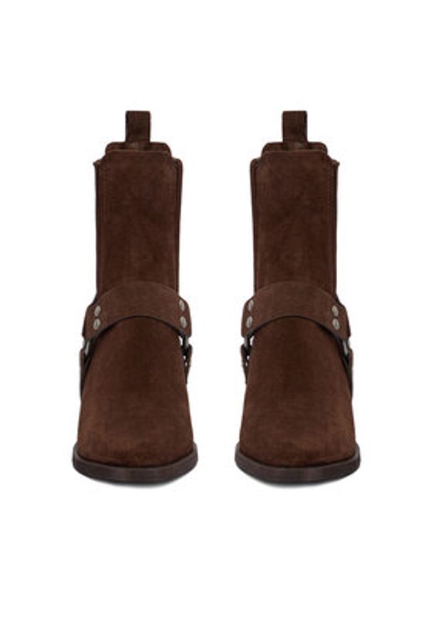 Badura Kowbojki EO-CHLOE-25FW002 Brązowy. Kolor: brązowy. Materiał: skóra, zamsz