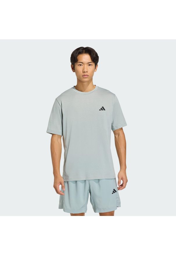 Adidas - Koszulka Workout Essentials Feelready. Kolor: zielony. Technologia: ClimaCool (Adidas). Sport: fitness