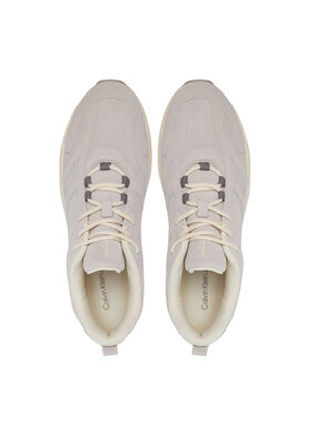 Calvin Klein Jeans Sneakersy Retro Tennis Low Mg Mix Media YM0YM01171 Szary. Kolor: szary. Materiał: skóra, zamsz