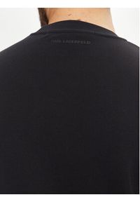 Karl Lagerfeld - KARL LAGERFELD Bluza 705033 544910 Granatowy Regular Fit. Typ kołnierza: dekolt w karo. Kolor: niebieski. Materiał: bawełna
