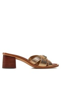 MICHAEL Michael Kors Klapki Tiffanie Mid Sandal 40S4TFMS1M Złoty. Kolor: złoty. Materiał: skóra #1