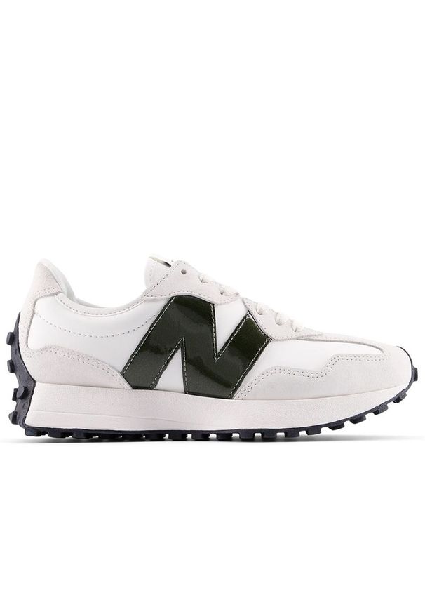 Buty damskie New Balance WS327JWA - białe. Okazja: na co dzień. Zapięcie: sznurówki. Kolor: biały. Materiał: guma, syntetyk, skóra, materiał. Szerokość cholewki: normalna