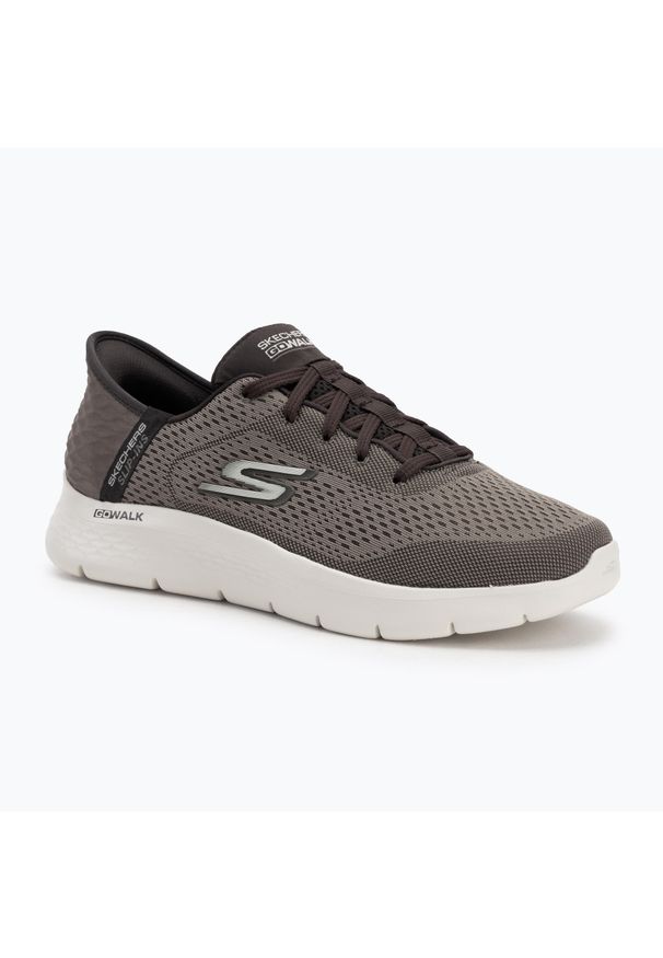 skechers - Buty męskie SKECHERS Slip-ins Go Walk Flex New World. Kolor: szary
