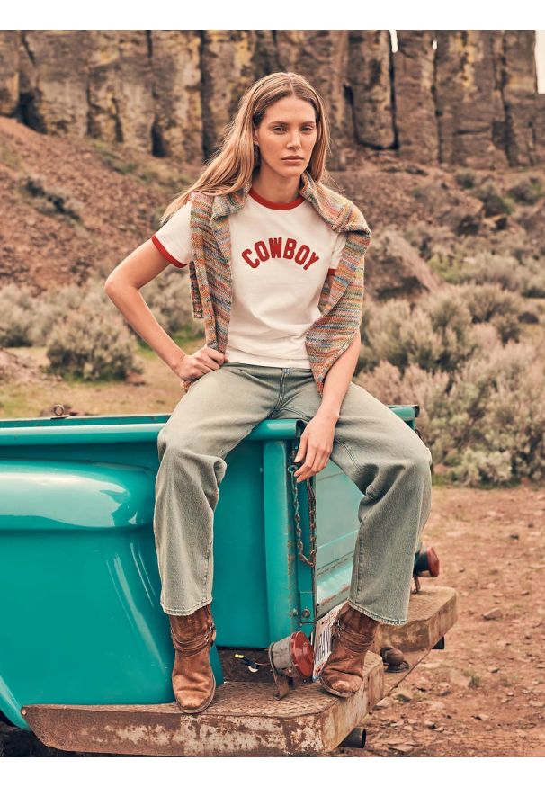 Wrangler - DAMSKIE SPODNIE WRANGLER LOOSE STRAIGHT SILVER LAKE 112371183